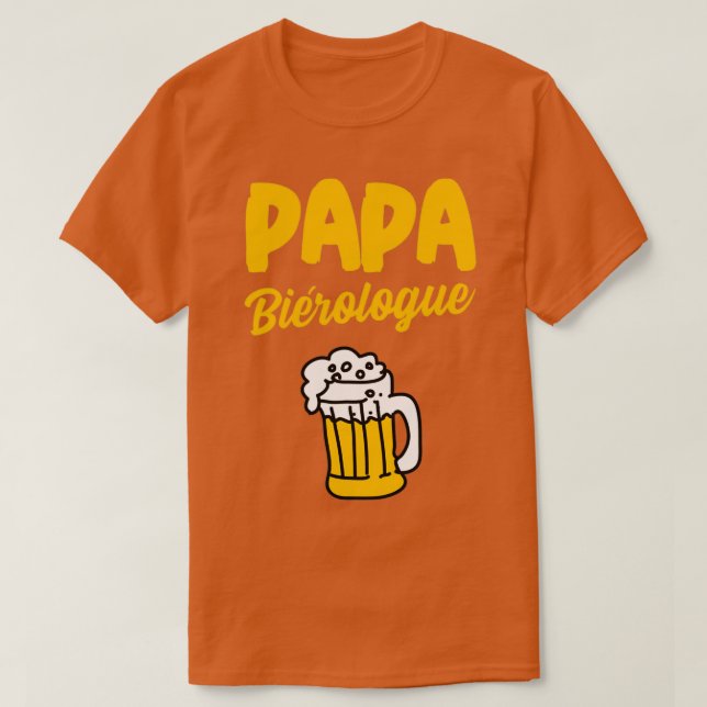 Camiseta Pai beerologista humorista engraçado aniversário d (Frente do Design)