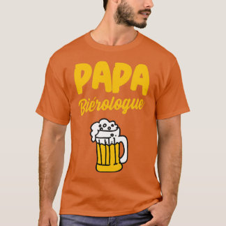 Camiseta Pai beerologista humorista engraçado aniversário d