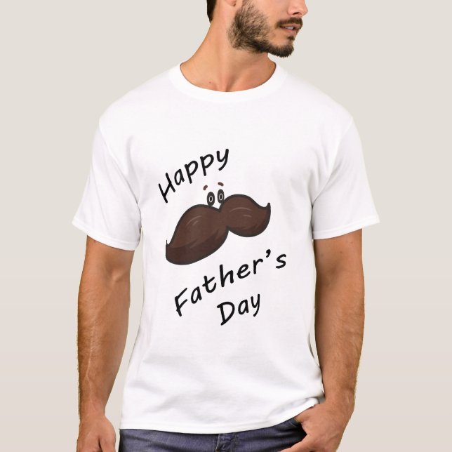Camiseta Pai Bigode Engraçado (Frente)