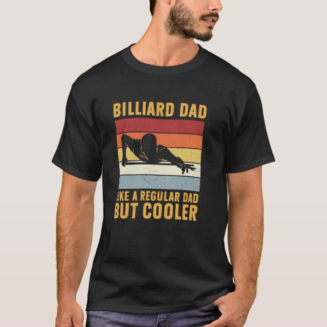 Camiseta Pai Billiard Pai Regular Mas Frio Mais Engraçado (Frente)