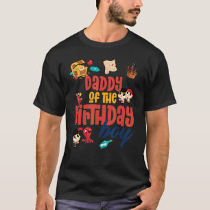 Camiseta Pai Birthday Boy Pirata Teme Festa de aniversário 