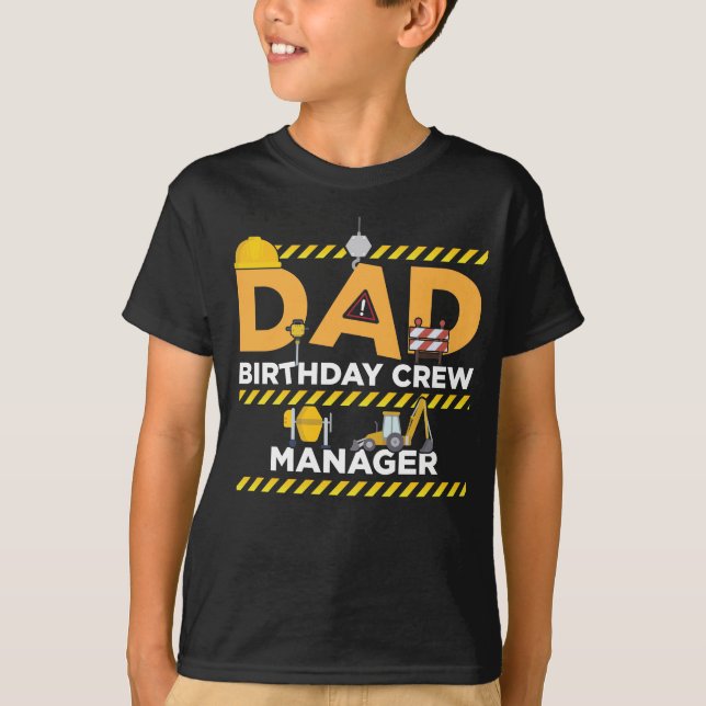 Camiseta Pai Birthday Crew Manager Site Pai (Frente)