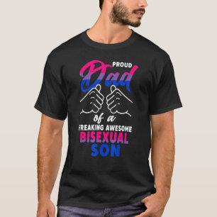Camiseta Pai Bissexual Orgulhoso Incrível do Orgulho LGBT C