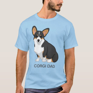 Camiseta Pai Black Tricolor Pembroke Welsh Corgi