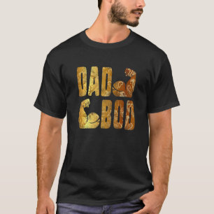 Camiseta Pai Bod Musculatura Edifício Gym Pai Ouro Avô