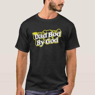 Camiseta Pai Bod Por Deus! Engraçado Minimalismo Vintage