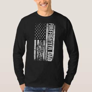 Camiseta Pai Bombeiro americano Bandeira Pai do Bombeiro P