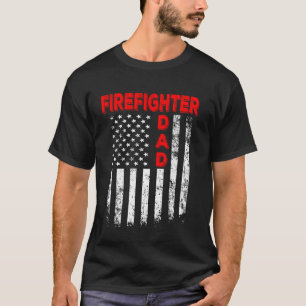 Camiseta Pai Bombeiro Bandeira América Dia dos Pais Vint