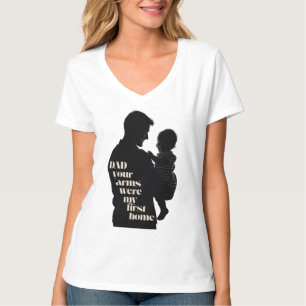 Camiseta Pai bonito com T-Shirt feminina