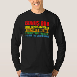 Camiseta Pai Bônus Masculino Um Enteado Favorito Como Eu Bô