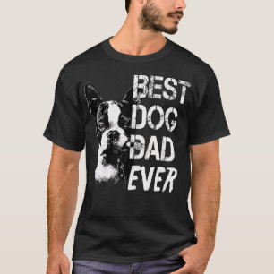 Camiseta Pai Boston Terrier Dia dos Pais Estilo Vintage