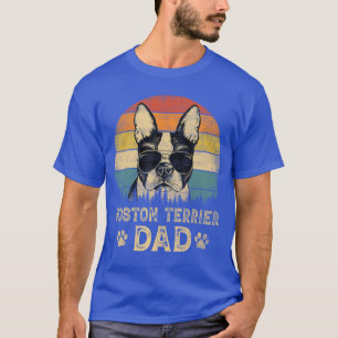Camiseta Pai Bostonerrier Vintage Amantes de Cães Dia dos P