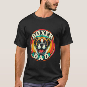 Camiseta Pai Boxer Divertido Cachorro Boxer Pet Para Homens