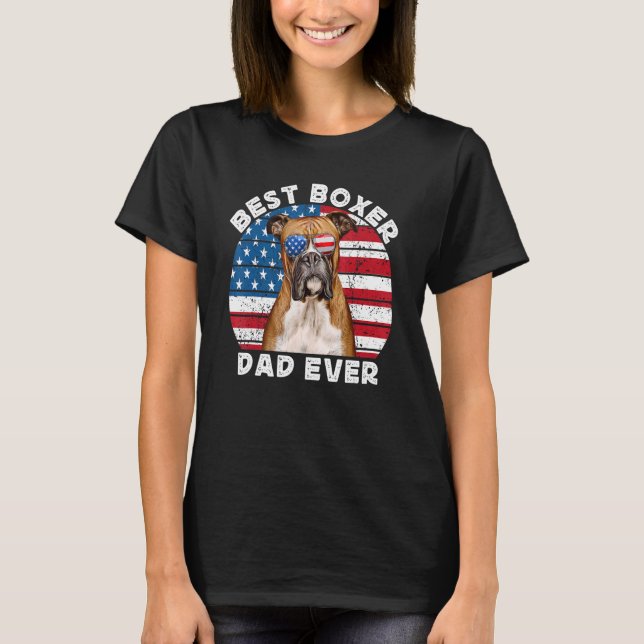 Camiseta Pai Boxer Para Pai De Cachorro Boxer Para Homens P (Frente)