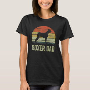 Camiseta Pai Boxer Para Pai De Cachorro Retro Para Homens