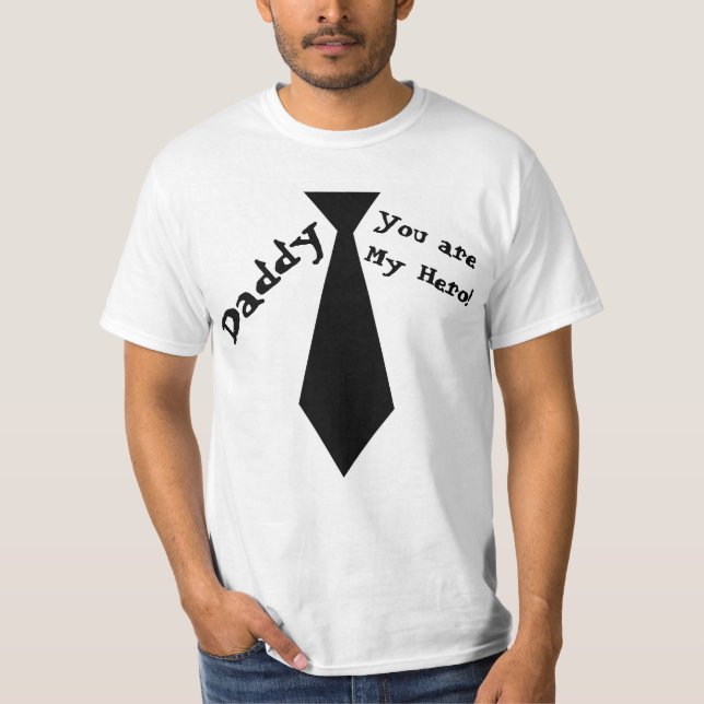 Camiseta Pai Branco Você é o meu Dia de os pais Herói (Frente)