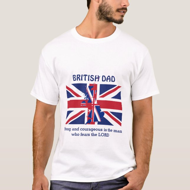 Camiseta Pai Britânico JACK da UNIÃO Personalizada (Frente)