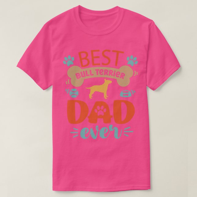 Camiseta Pai Bull Terrier Dog (Frente do Design)