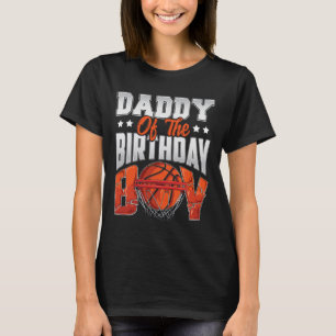 Camiseta Pai Bysketbyll Birthday Boy Family Byller B-day