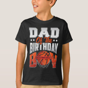 Camiseta Pai Bysketbyll Birthday Boy Family Byller B-day Pa