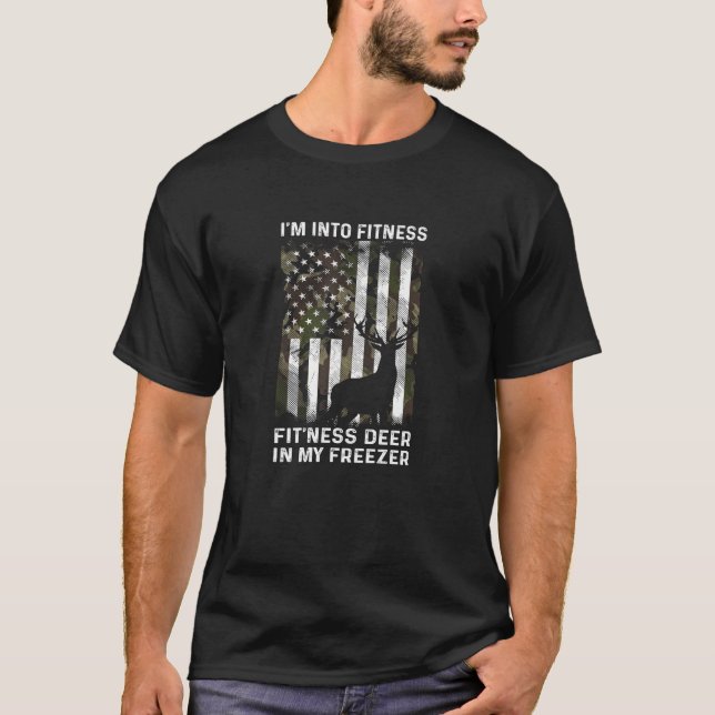 Camiseta Pai Caçador Estou na Malhação Caçadora de congelad (Frente)