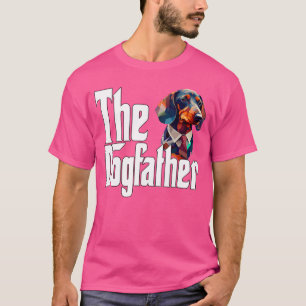 Camiseta Pai cachorro dachshund Dogfather Dogs Papai Pai me