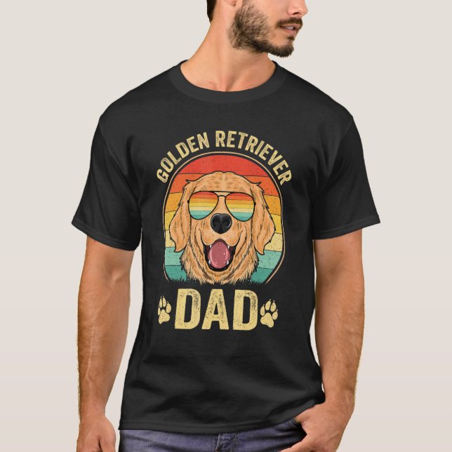 Camiseta Pai cachorro Retriever Dourado (Frente)