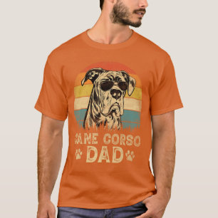 Camiseta Pai Cane Corso Vintage Amantes de Cães Dia dos Pai