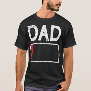 Camiseta Pai Cansado Dia de os pais Funny Pai Com Baixa Bat