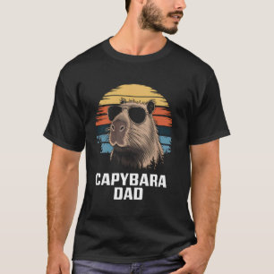 Camiseta Pai Capivara Roedor Engraçado Amante Retro Vintage