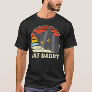 Camiseta Pai Cat 80S Para Pai De Gatos Homens