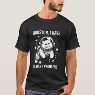 Camiseta Pai Cat Mãe Espaço Houston Problema Ragdoll