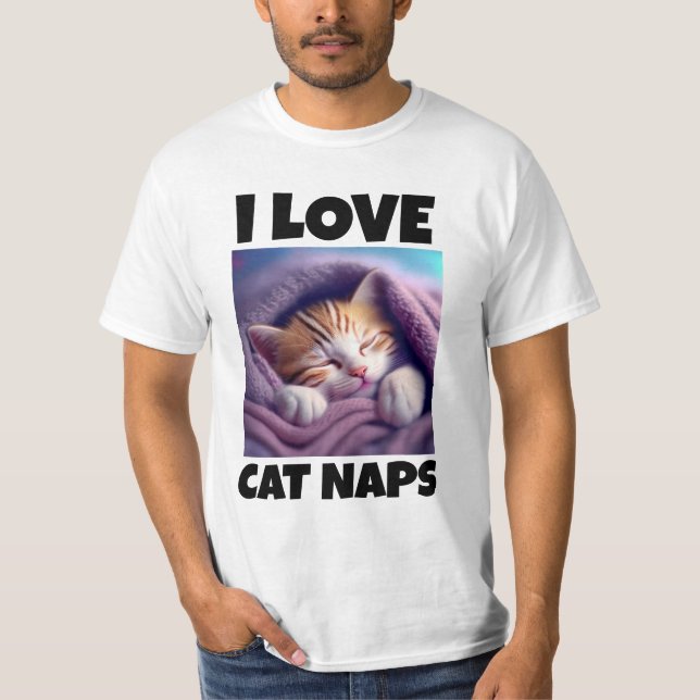 CAMISETA PAI CAT NAPS DIA DE OS PAIS T-SHIRTS (Frente)