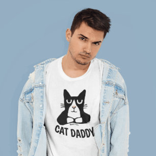 Camiseta PAI CAT, PAI TUXEDO Panda Gatinho T-shirts