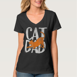 Camiseta Pai Cat Para Dia de os pais Vintage Melhor Eve De