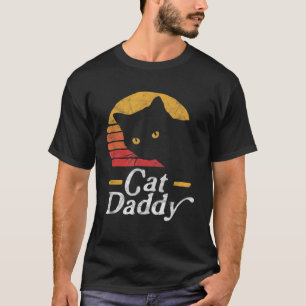 Camiseta Pai Cat Retro 70s Estilo 80s Visão em relevo C