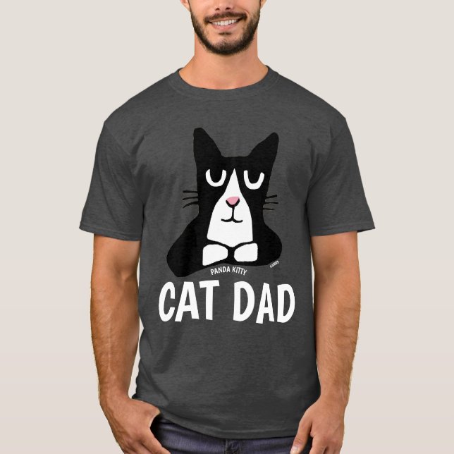 Camiseta PAI CAT, T-shirts Gatinho Panda (Frente)