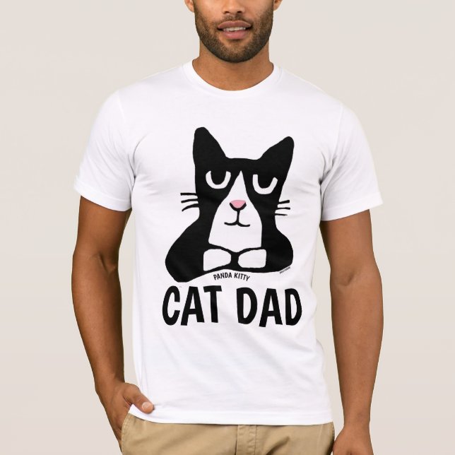 Camiseta PAI CAT, T-shirts Gatinho Panda (Frente)