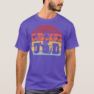 Camiseta Pai Cat Vintage 80s Estilo Cat. Óculos Retro Sungl