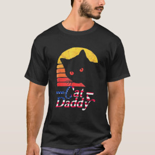 Camiseta Pai Cat Vintage American Cat Retro Distinto