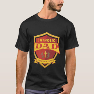 Camiseta Pai Católico Escudo Protetor Da Família