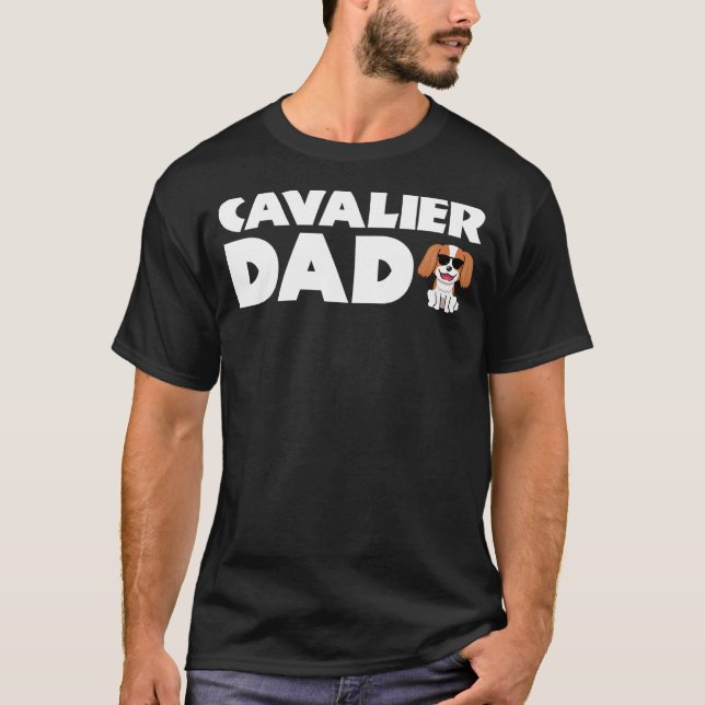 Camiseta Pai Cavalier Pai Rei Charles Spaniel (Frente)