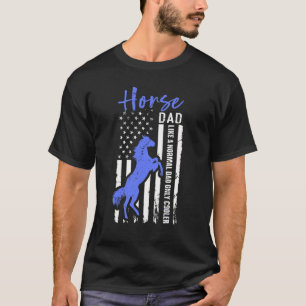 Camiseta Pai Cavalo Americano Bandeira Americana Cavalheiro