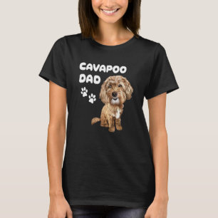 Camiseta Pai Cavapoo Cachorro Vermelho Caçapo Cachorro Cach