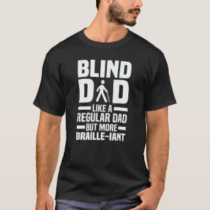 Camiseta Pai Cego Braille Deficiente Visual Sem Cegueira