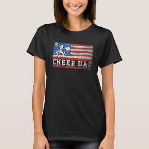 Camiseta Pai cheerleader Cheque Pai americano Bandeira Padr