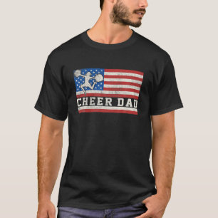 Camiseta Pai cheerleader Engraçado Cheque Pai americano Ban