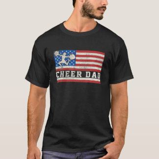 Camiseta Pai cheerleader Engraçado Cheque Pai americano Ban