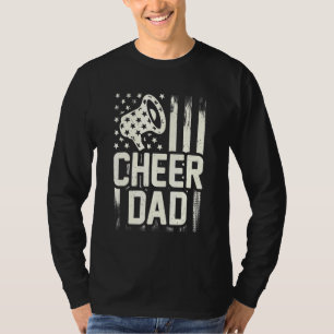 Camiseta Pai Cheerleader Pai de Cheerleader Bandeira Ameri