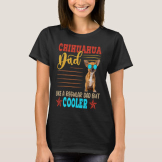 Camiseta Pai Chihuahua Definição Legal Cachorros Óculos esc